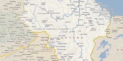 แผนที่ของน้ำเงินเขียวบนถนน