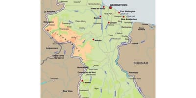 แผนที่ของน้ำเงินเขียวแสดงในเมือง